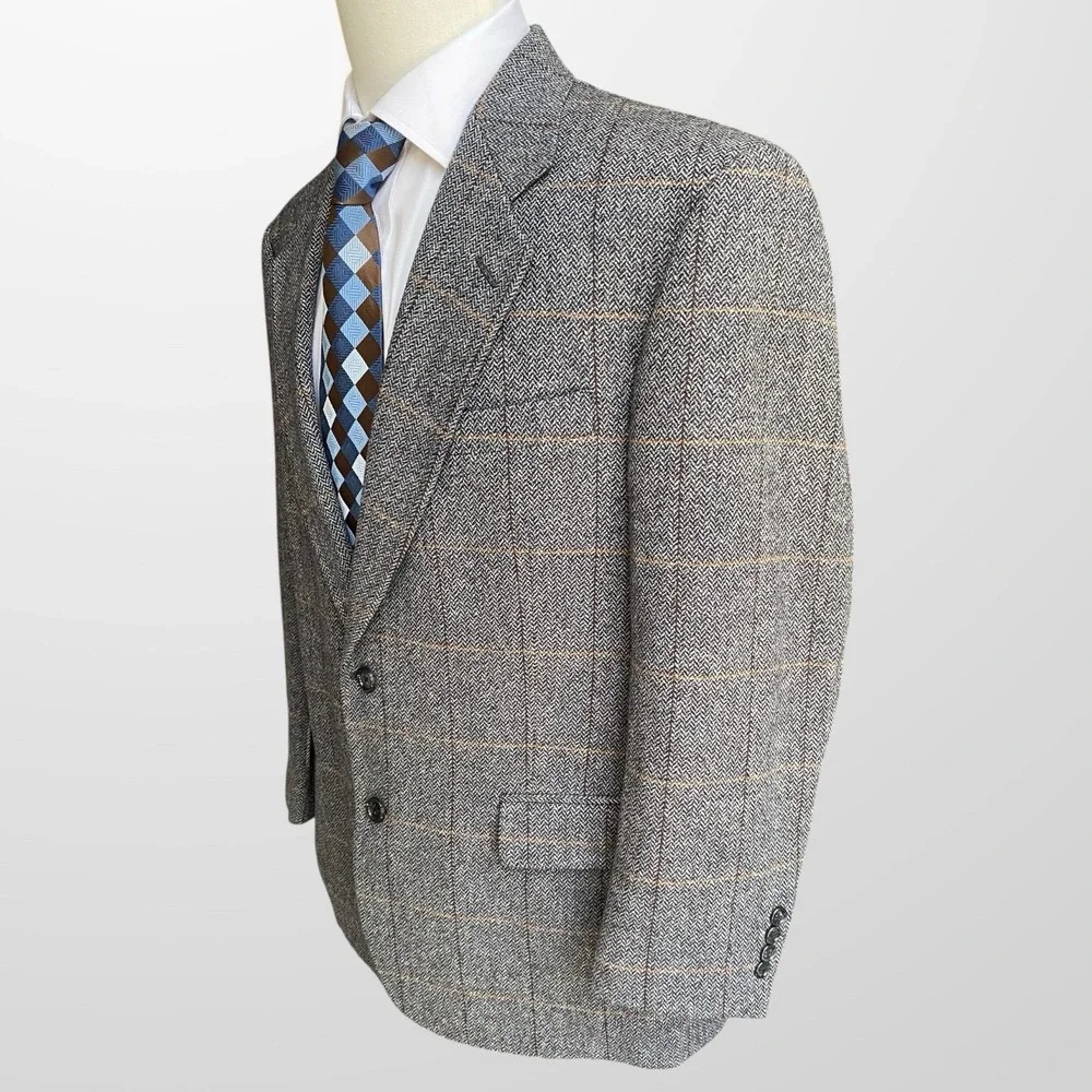Vintage‎ Evan Picone Mens 42R Blazer Sport Coat Lambswool Wool Casual Jacket